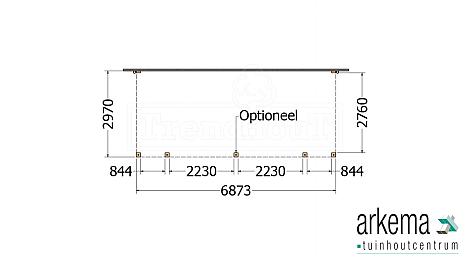 Aanbouwveranda Modena 6900x3000x2700mm (bxdxh)