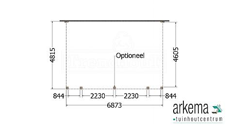 Aanbouwveranda Modena 6900x4850x2700mm (bxdxh)