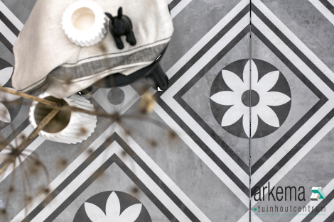 GeoCeramica® 60x60x4 Concreet Flower dec