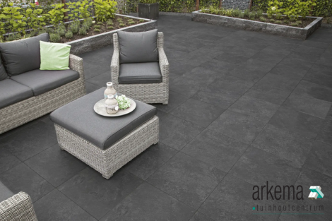 Keramiek 60x60X3 cm Sasso Nero TRE