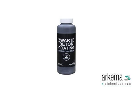 Betoncoating zwart, in plastic fles (1 liter).