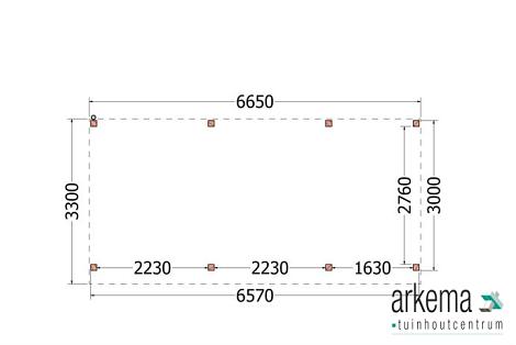 Buitenverblijf Casa 6650x3300x2600mm (bxdxh)