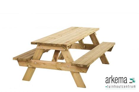 Picknicktafel Bobito, 40 mm dik, bladmaat 220 x 71 cm, groen geïmpregneerd.