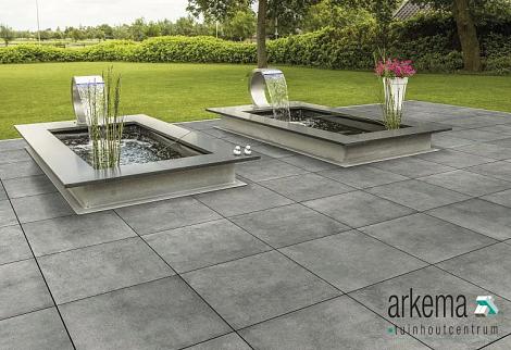 Keramiek 40x80X3cm Cemento Antracite TRE