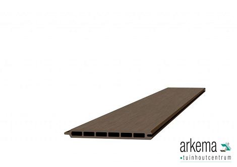 Composiet schermplank 2,1 x 19,5 x 180 cm, bruin.