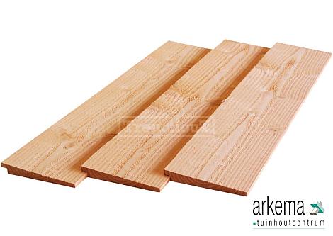 Potdekselplanken douglas 12-25x195x3000mm onbehandeld, zichtzijde fijnbezaagd