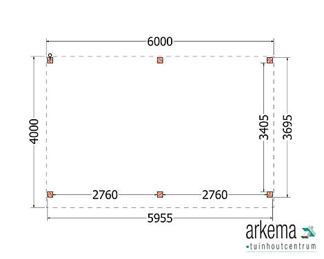 Buitenverblijf Refter XL 6000x4000x2600mm (bxdxh)