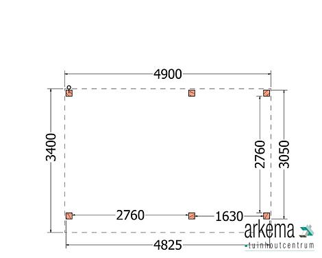 Buitenverblijf Refter XL 4900x3400x2600mm (bxdxh)