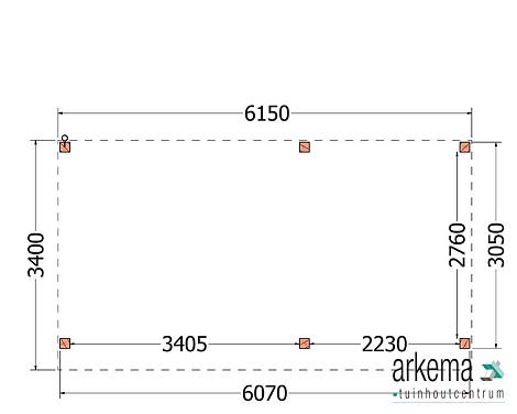 Buitenverblijf Refter XL 6150x3400x2600mm (bxdxh)