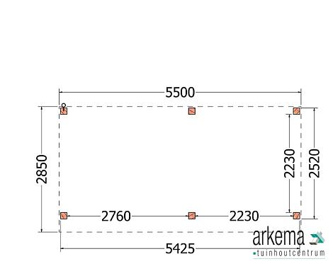 Buitenverblijf Refter XL 5500x2850x2600mm (bxdxh)