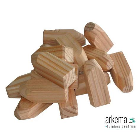 Houten doken 16x16x40mm per 25 stuks incl. speedboor