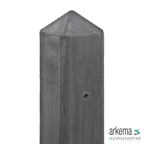 Beton-paal Amstel lichtgewicht - antraciet, diamantkop 10 x 10 x 280 cm hoekpaal