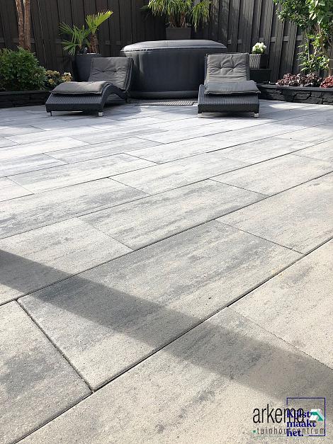 Patio square 40x80x5 cm nero/grey