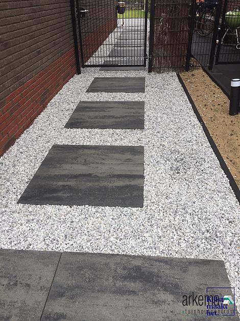 Patio square 90x90x6 cm nero/grey