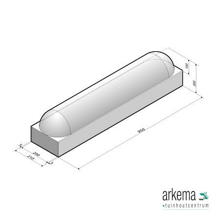 Schampband 21x18x95 2-zijdig rond reflex white 154a komo