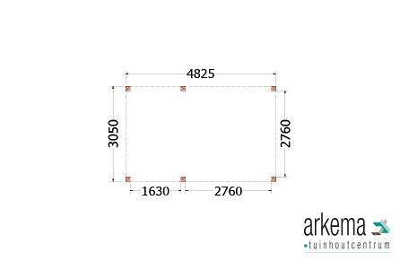 Buitenverblijf Palermo 4850x3100x2450mm (bxdxh)