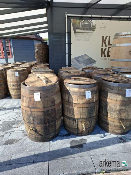 Regenton Whisky 190L los deksel en messing kraan