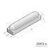 Schampband 21x18x95 2-zijdig rond reflex white 154a komo