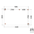 Buitenverblijf Verona model rechts 5100x3350x2500mm (bxdxh)