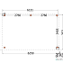 Buitenverblijf Verona model rechts 6250x4000x2500mm (bxdxh)