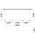 Aanbouwveranda Modena 6600x3000x2700mm (bxdxh)