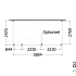 Aanbouwveranda Modena 5900x3000x2700mm (bxdxh) links