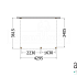 Aanbouwveranda Modena 4300x3650x2700mm (bxdxh) rechts