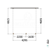 Aanbouwveranda Modena 4300x4850x2700mm (bxdxh) rechts