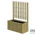 Trellis bloembak Elan 130 Excellent, 89 x 42 x 42 cm hoogte 130 cm, groen geïmpregneerd.