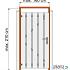 Tuindeurkozijn hardhout met aanslaglat, max. 160 cm breed.