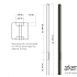 Lichtgewicht betonpaal met diamantkop ongecoat 8,5x8,5x275 cm, tussenpaal, antraciet.