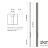 Lichtgewicht betonpaal met diamantkop ongecoat 8,5x8,5x275 cm, eindpaal, grijs.