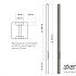 Lichtgewicht betonpaal met diamantkop ongecoat 8,5x8,5x275 cm, tussenpaal, grijs.