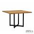 Jakarta dining table 110x110, base aluminium Black, top SVLK teak Natural,