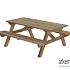 Picknicktafel 180x160cm, hardhout