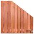 Tuinscherm hardhout kunstmatig gedroogd, 21-planks (19 + 2) Dronten 180/90 x 180 cm verloop