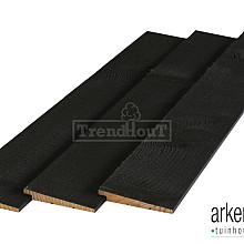 Potdekselplanken douglas 10-20x145x3000mm zichtzijde fijnbezaagd, rondom zwart gespoten