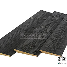 Potdekselplanken douglas 12-25x195x3000 zwart geïmpregneerd, zichtzijde fijnbezaagd