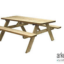 Picknicktafel Easy, 40 mm dik, bladmaat 180 x 70 cm, groen geïmpregneerd.