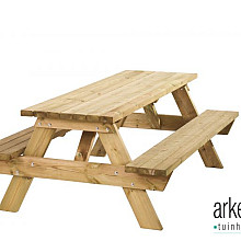 Picknicktafel Bobito, 40 mm dik, bladmaat 220 x 71 cm, groen geïmpregneerd.