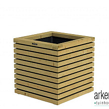 Bloembak Elan 60 Excellent, 60 x 60 x 60 cm, groen geïmpregneerd.